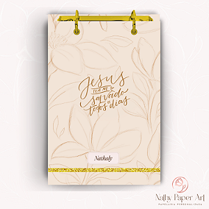 Bloco Fichário Mulheres de Fé - Jesus me Salvou (Nude)