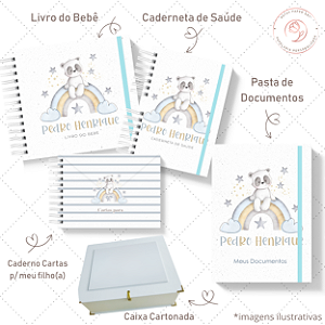Kit III Memórias - Panda Arco Íris