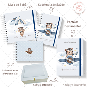 Kit III Memórias - Ursinho Aviador