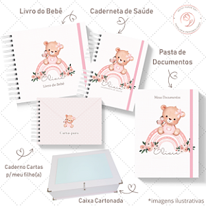 Kit III Memórias - Ursinha Arco Íris