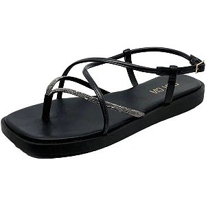 Sandália Flat Sua Cia Preto 834115184