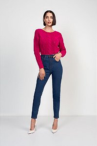 Calça Jeans Agata Cigarrete Flor de Lis F22320