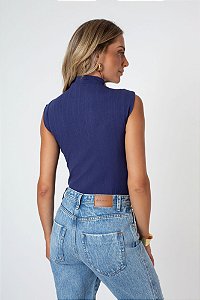 BLUSA CANELADA FLOR DE LIS F67285
