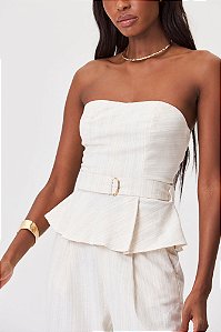 Blusa Com Cinto Alfaiataria F90989