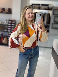 Blusa Flor de Lis Estampada F27648