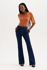 Calça Jeans Flare Turmalina Flor de Lis F22337P