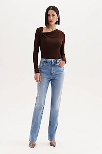 Calça Jeans Agata Straight Flor de Lis F22355