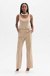 Calça Reta Alfaiataria Flor de Lis F27560