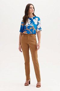 Calça Rubi Straight Cropped Flor de Lis F22349