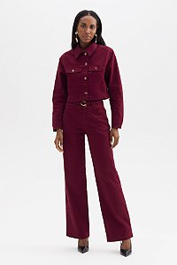 Calça Turmalina Wide Leg com Cinto Flor de Lis F22382