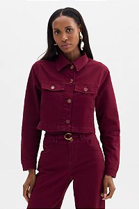 Jaqueta Trucker Cropped Flor de Lis F28247
