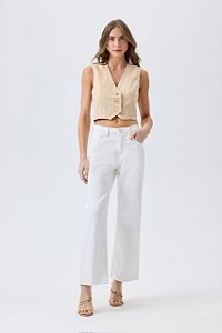 Calça Jeans Ambar Wide Cropped Flor de Lis F62358