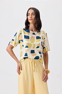 Blusa Solta Flor de Lis F67513