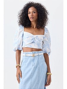 Top Cropped Flor de Lis F67792