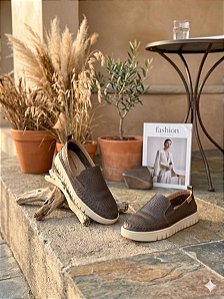 Tenis Feminino Bottero 372605 Casual Slip On Couro Legitimo