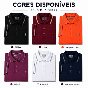 Camisa Polo Masculina DLZ D9027 Linha Essencial Regular