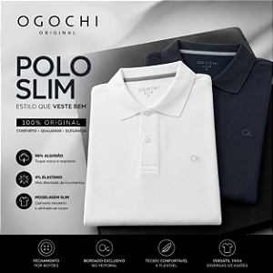 Camiseta Polo Masculina Slim Ogochi 7001001