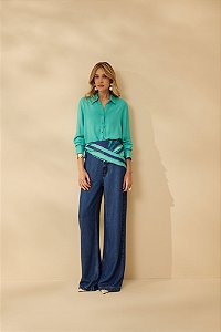 Camisa Feminina Solta Flor de Lis F67922