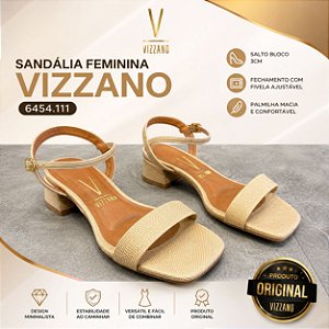 Sandália Salto Baixo Vizzano Feminina Vizzano Original