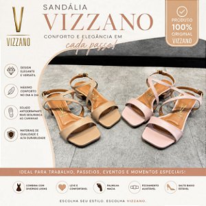 Sandália Salto Baixo Vizzano Feminina Vizzano Original