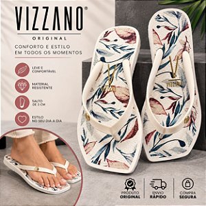 Chinelo Floral Feminino Vizzano Original