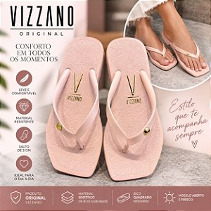 Chinelo Feminino Rosa Vizzano Original