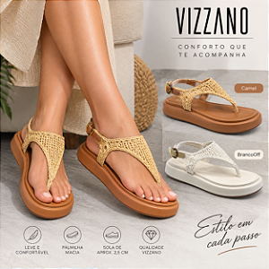Sandalia Flat Feminino Vizzano Original