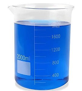 Becker - Forma Baixa - Graduado Com Bico - Borossilicato - 2000ML