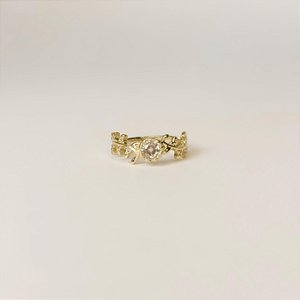 Anel Flor com Zircônia