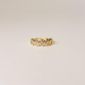 Anel Gotas em Zircônias