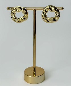 Brinco Redondo "Donut" com Detalhes