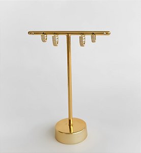 Dupla de Argolinhas Click Cravejadas