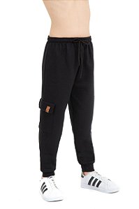 Calça cargo de  moletom masculina