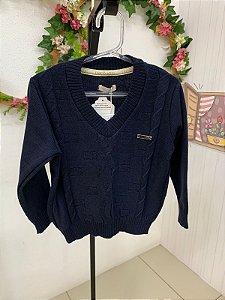 Suéter gola V masculino