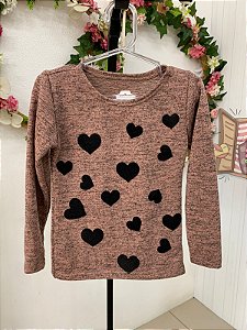 Blusa manga longa fio feminina