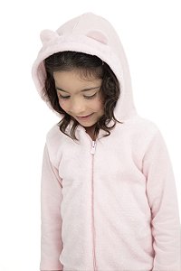 Casaco moletom e pelos e orelhas feminino