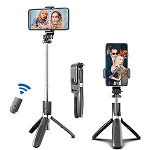 Vara de selfie portátil para celular, foto tomada, transmissão ao vivo, Blueto