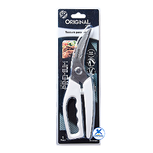 Tesoura trinchar original cabo branco