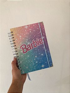 Caderno A5 Barbie arco-íris
