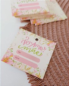 Tag 6cm - quadrada/brilho