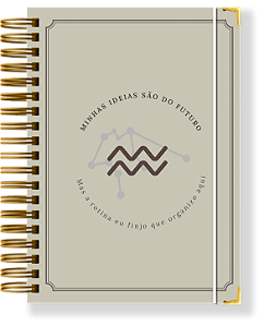 Planner Permanente Modular - Coleção signos AQUÁRIO