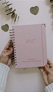 Capa Coração Rosa Planner 2027 datado