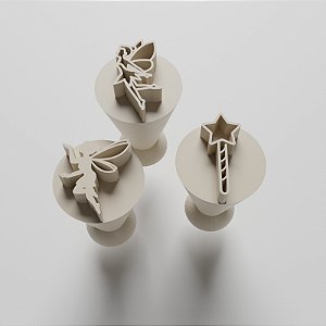 Kit com 03 Carimbos para docinhos/brigadeiro - Fada