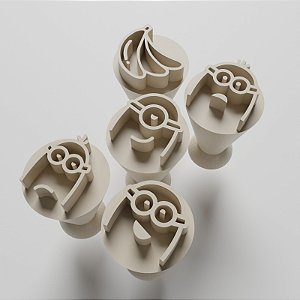 Kit com 05 Carimbos para docinhos/brigadeiro - Minions