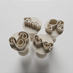 Kit com 04 Carimbos para docinhos/brigadeiro - Barbie 1