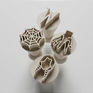 Kit com 04 Carimbos para docinhos/brigadeiro - Wandinha