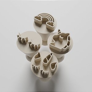 Kit com 04 Carimbos para docinhos/brigadeiro - Unicórnio