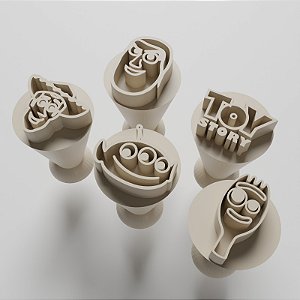 Kit com 05 Carimbo para docinhos/brigadeiro - Toy Story 1