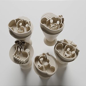 Kit com 05 Carimbos para docinhos/brigadeiro - Turma da Monica