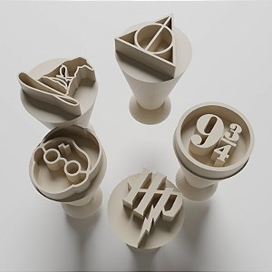 Kit com 05 Carimbos para docinhos/brigadeiro - Harry Potter